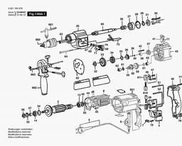 Bosch Percussion Drill GSB 19-2 S spare parts