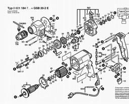 Bosch Percussion Drill GSB 20-2 E spare parts