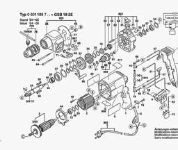 Bosch Percussion Drill GSB 18-2 E spare parts