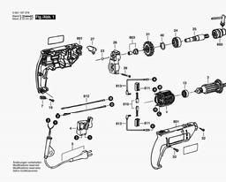 Bosch Percussion Drill GSB 13-2 spare parts
