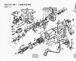 Bosch Percussion Drill GSB 20-2 RCE spare parts
