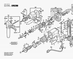 Bosch Percussion Drill GSB 20-2 RE spare parts