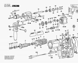 Bosch Percussion Drill GSB 20-2 RE spare parts