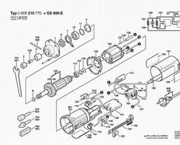 Bosch Straight Grinders GS 600-E spare parts