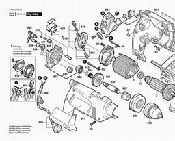 Bosch Percussion Drill GSB 16 RE spare parts