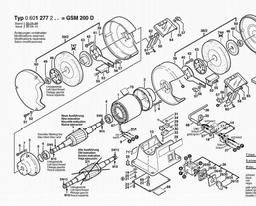 Bosch Bench Grinder GSM 200 D spare parts