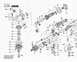Bosch Combi-angle Grinder GWS 14-180 spare parts
