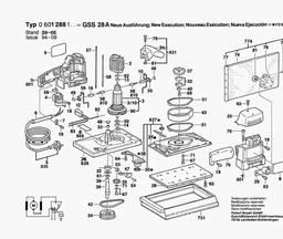 Bosch Orbital Sander GSS 28 A spare parts