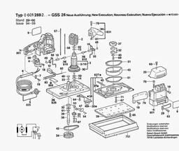 Bosch Orbital Sander GSS 28 spare parts
