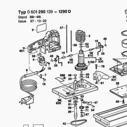 Bosch Orbital Sander 1290 D spare parts
