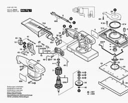 Bosch Orbital Sander GSS 23 AE spare parts