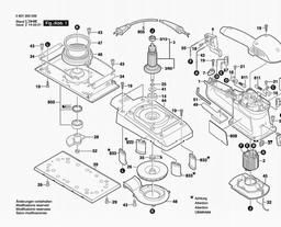 Bosch Orbital Sander 1293 D spare parts