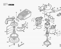 Bosch Random Orbital Sander 1893D spare parts