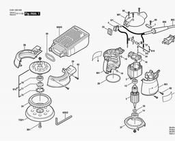 Bosch Random Orbital Sander 1295 DH spare parts