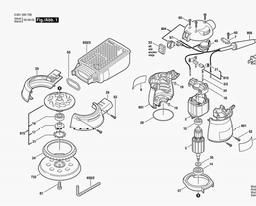 Bosch Random Orbital Sander 1295 DVS spare parts