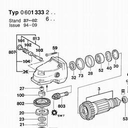 Bosch Angle Grinder 1333 spare parts