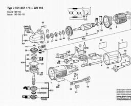 Bosch Angle Grinder GR 115 spare parts