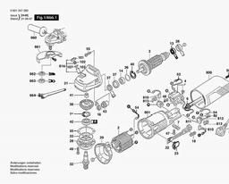 Bosch Angle Grinder GWS 7-115 spare parts