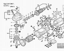 Bosch Angle Grinder 1348 E spare parts