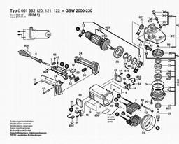 Bosch Angle Grinder GWS 2000-230 spare parts