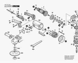 Bosch Angle Grinder GWS 18 U spare parts