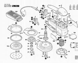 Bosch Random Orbital Sander 3725DEVS spare parts