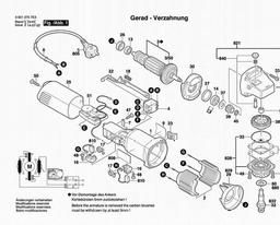 Bosch Angle Grinder GWS 6-100 E spare parts