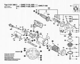 Bosch Angle Grinder GWS 7-115 spare parts