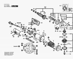 Bosch Angle Grinder BWS 7-115 spare parts