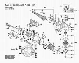 Bosch Angle Grinder GWS 7-115 spare parts