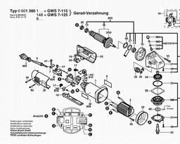 Bosch Angle Grinder GWS 7-115 spare parts