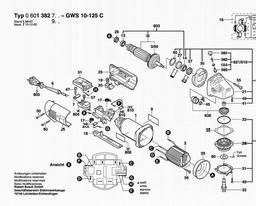 Bosch Angle Grinder GWS 10-125 C spare parts