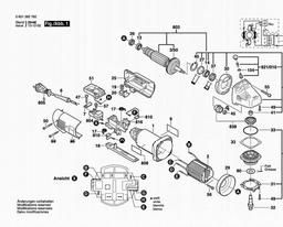Bosch Angle Grinder GWS 10-125 C spare parts