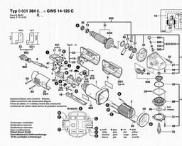 Bosch Angle Grinder GWS 14-125 C spare parts