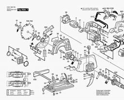 Bosch Circular Hand Saw GKS 54 CE spare parts