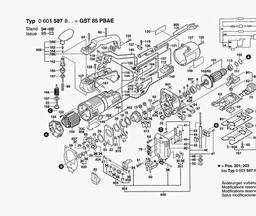 Bosch Jig Saw GST 85 PBA spare parts