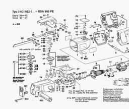 Bosch Sabre Saw GSA 900 PE spare parts