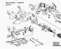 Bosch Circular Hand Saw GKS 55 S spare parts