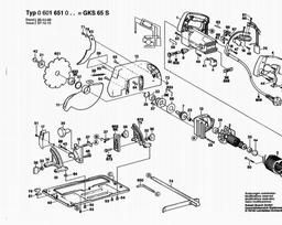 Bosch Circular Hand Saw GKS 65 S spare parts