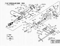 Bosch Circular Hand Saw 1654 spare parts