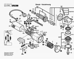 Bosch Angle Grinder GWS 10-125 C spare parts