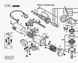 Bosch Angle Grinder WKS 10-125 C spare parts