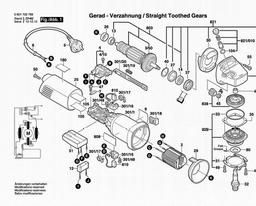 Bosch Angle Grinder GWS 10-150 C spare parts
