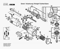 Bosch Angle Grinder 1703EVS spare parts