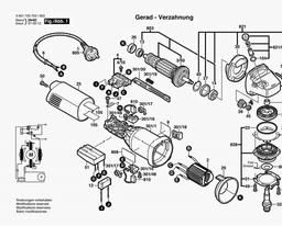Bosch Angle Grinder GWS 10-125 CE spare parts