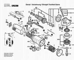 Bosch Angle Grinder 1700A spare parts