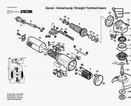 Bosch Angle Grinder GWS 7-115 spare parts