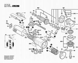 Bosch Angle Grinder 1701A spare parts
