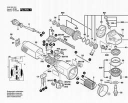 Bosch Angle Grinder GWS 9-125 spare parts