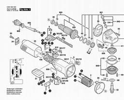 Bosch Angle Grinder GWS 14-125C spare parts